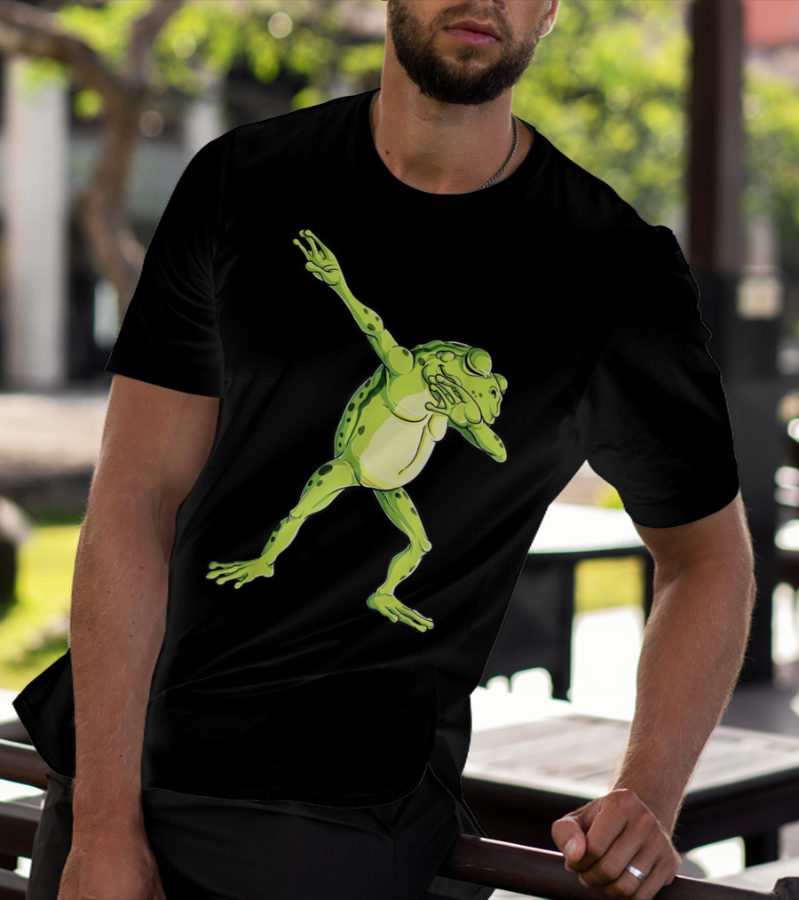 Kids Funny Dabbing Frog Animal Dab T-Shirt