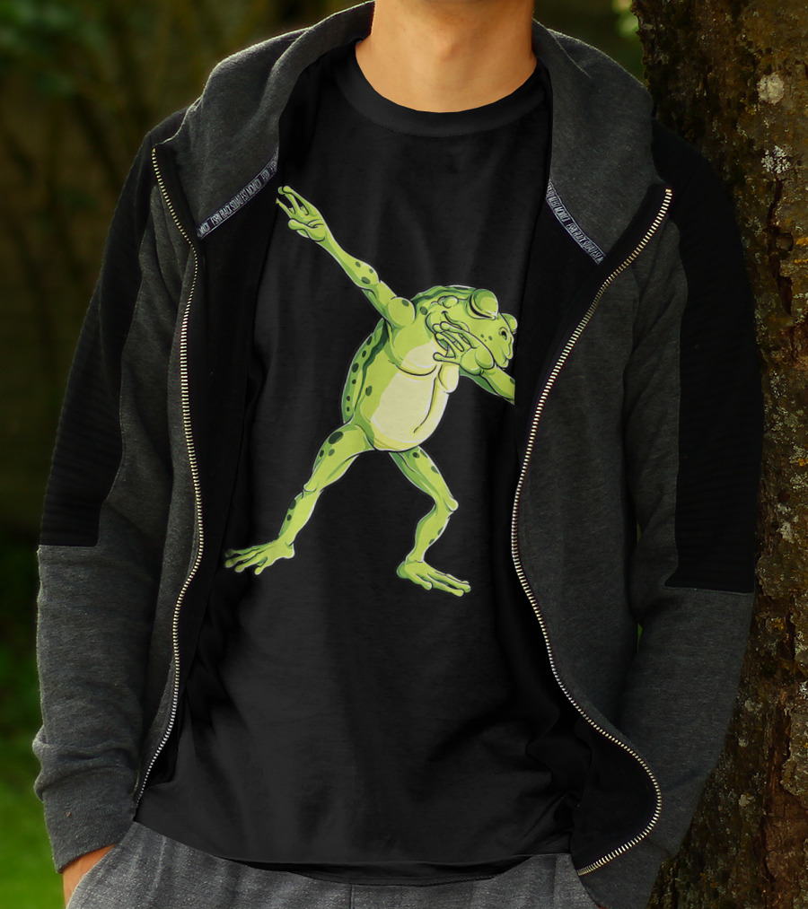 Kids Funny Dabbing Frog Animal Dab T-Shirt