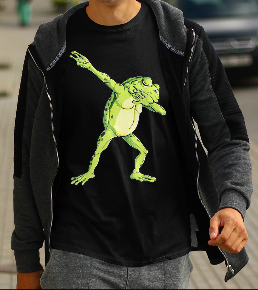 Kids Funny Dabbing Frog Animal Dab T-Shirt