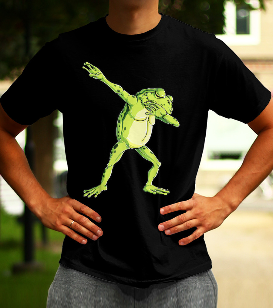 Kids Funny Dabbing Frog Animal Dab T-Shirt