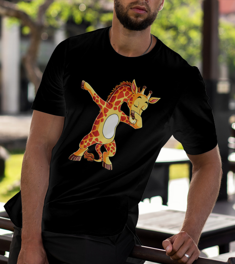 Funny Dabbing Giraffe Dance Pose Giraffes Dab T-Shirt