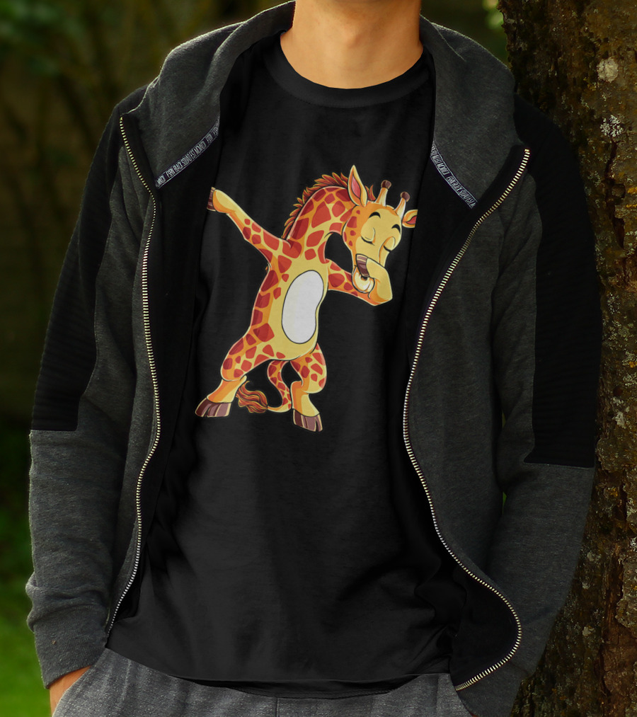 Funny Dabbing Giraffe Dance Pose Giraffes Dab T-Shirt