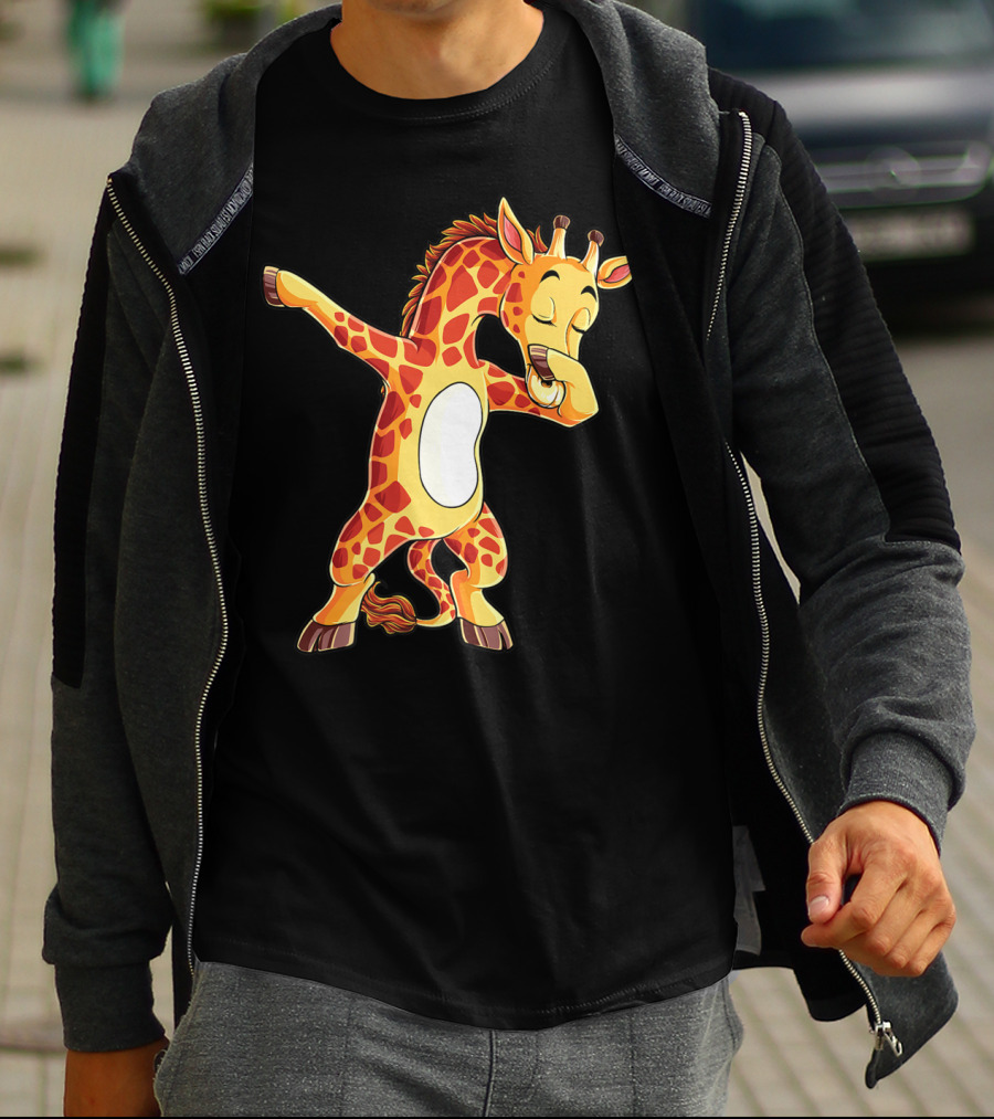 Funny Dabbing Giraffe Dance Pose Giraffes Dab T-Shirt