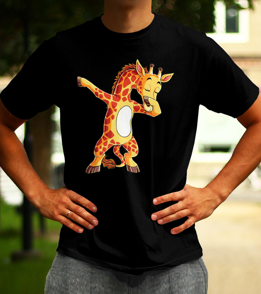 Funny Dabbing Giraffe Dance Pose Giraffes Dab T-Shirt