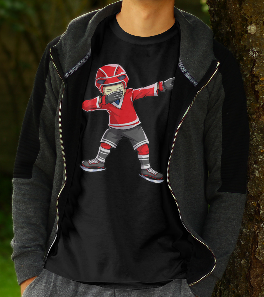 Dabbing Hockey Player Boys Men Kids Dab Squad T-Shirt