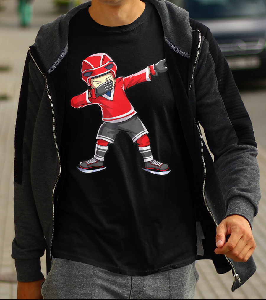 Dabbing Hockey Player Boys Men Kids Dab Squad T-Shirt