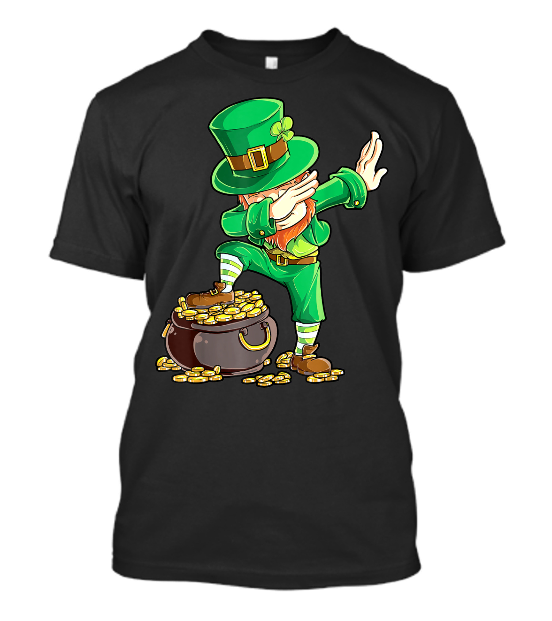 Dabbing Leprechaun Pot Of Gold St Patricks Day T-Shirt