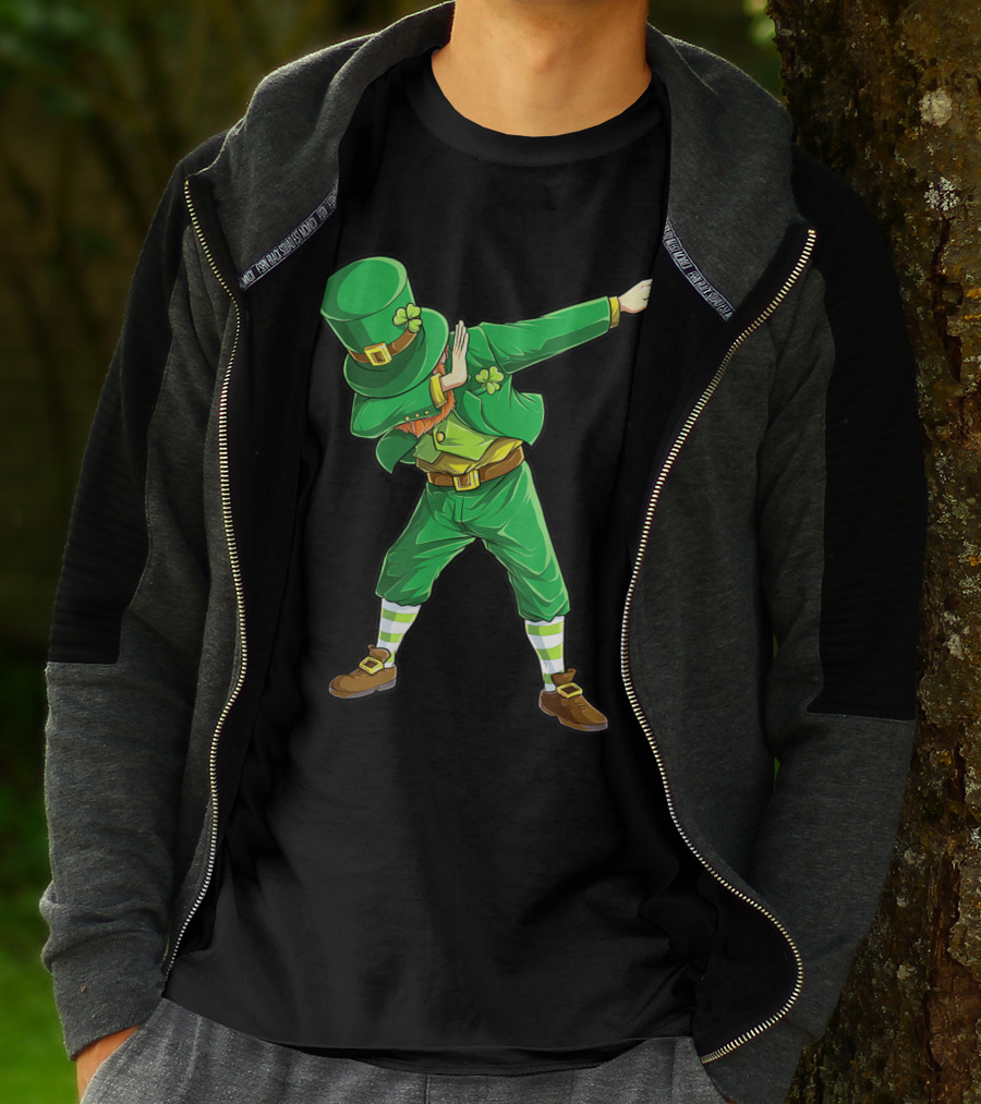 Dabbing Leprechaun St Patricks Day Boys Dab Dance Pose T-Shirt