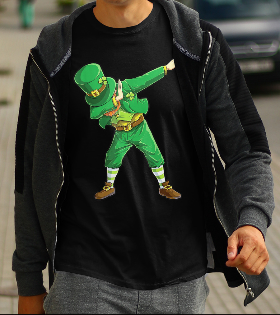 Dabbing Leprechaun St Patricks Day Boys Dab Dance Pose T-Shirt