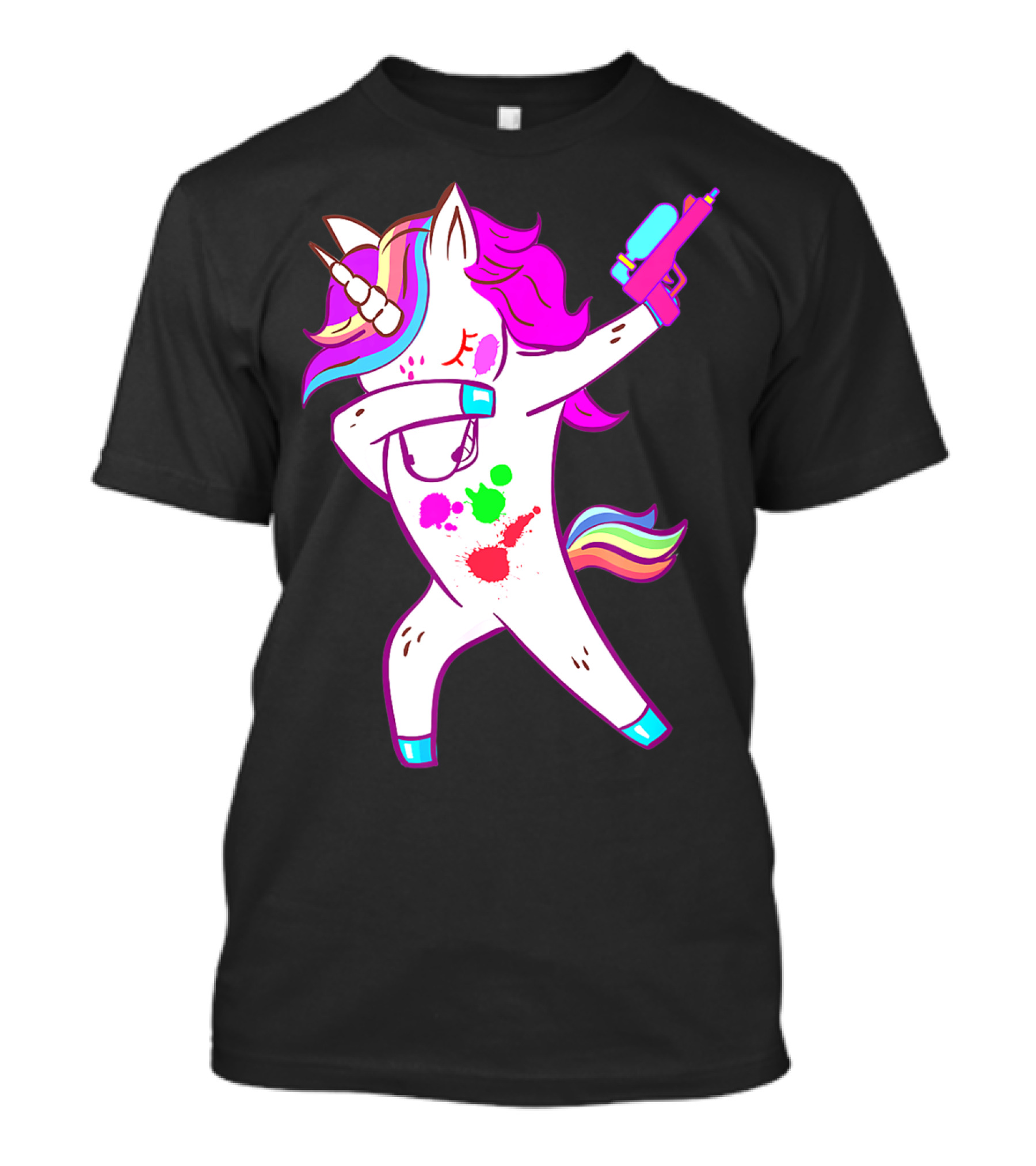 Dabbing Unicorn With Paintball Gun For Men And Teen Players T-Shirt
