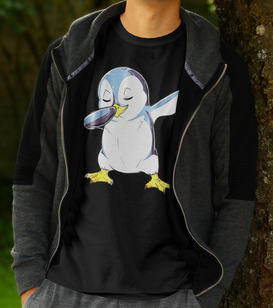 Dabbing Penguin Kids Boys Funny Dab Dance Bird Cute Fun T-Shirt