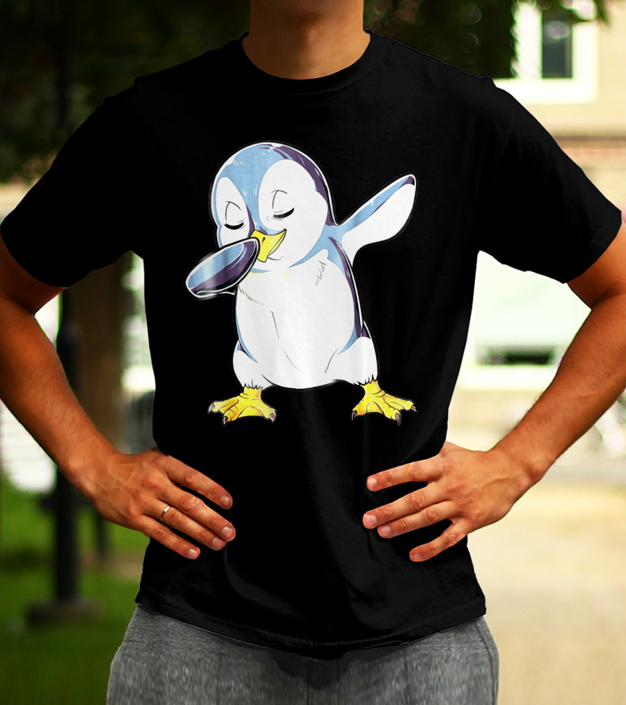 Dabbing Penguin Kids Boys Funny Dab Dance Bird Cute Fun T-Shirt