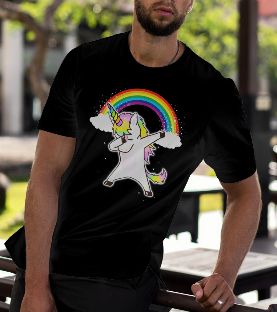 Funny Rainbow Squad Unicorn Dab Dance T-Shirt