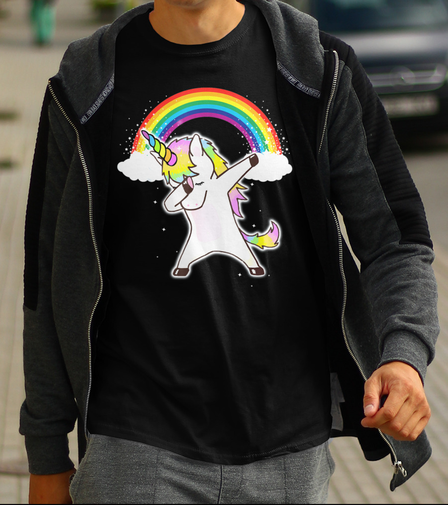 Funny Rainbow Squad Unicorn Dab Dance T-Shirt