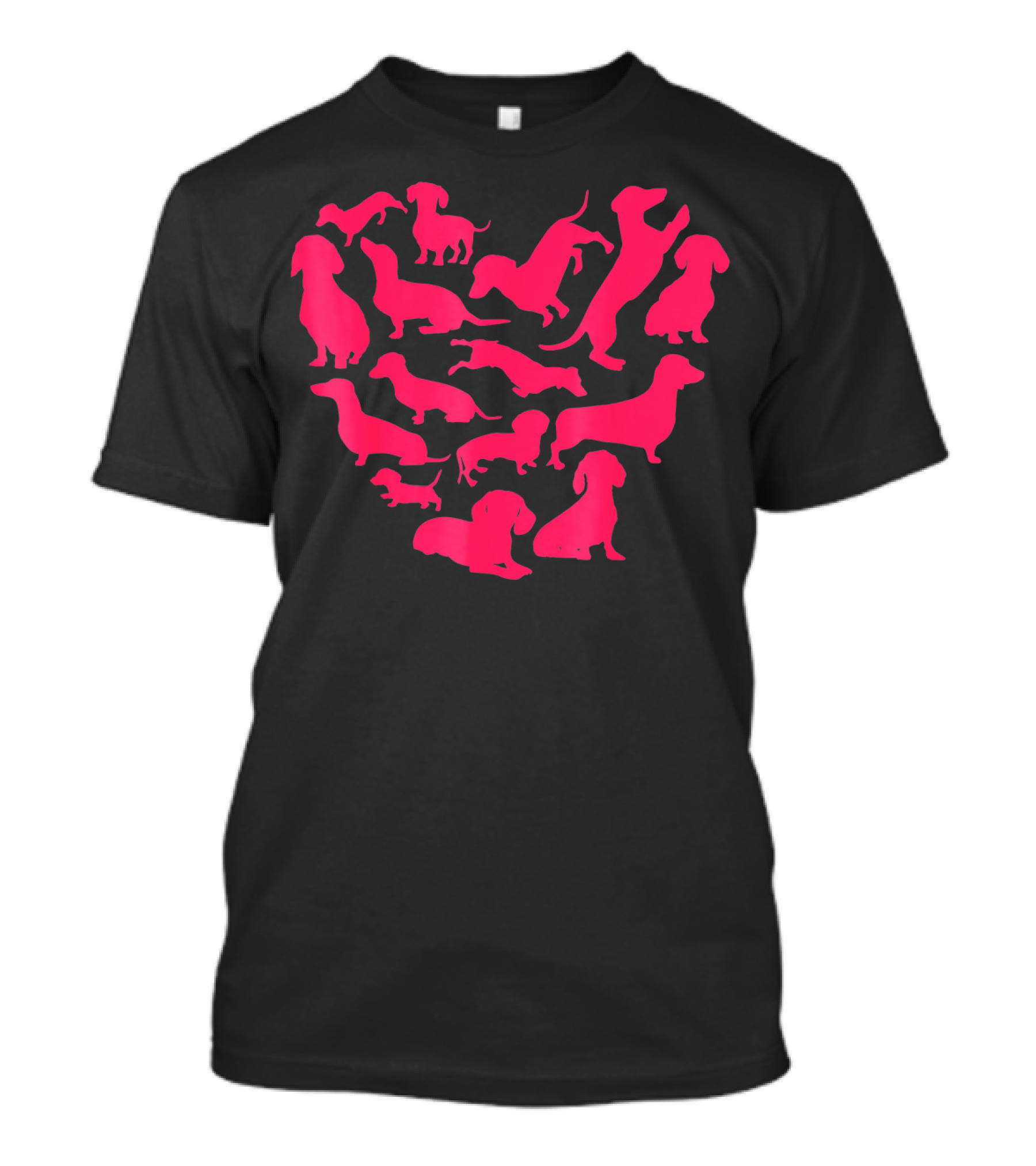 Dachshund Valentines Day Sausage Dog Lover Heart T-Shirt