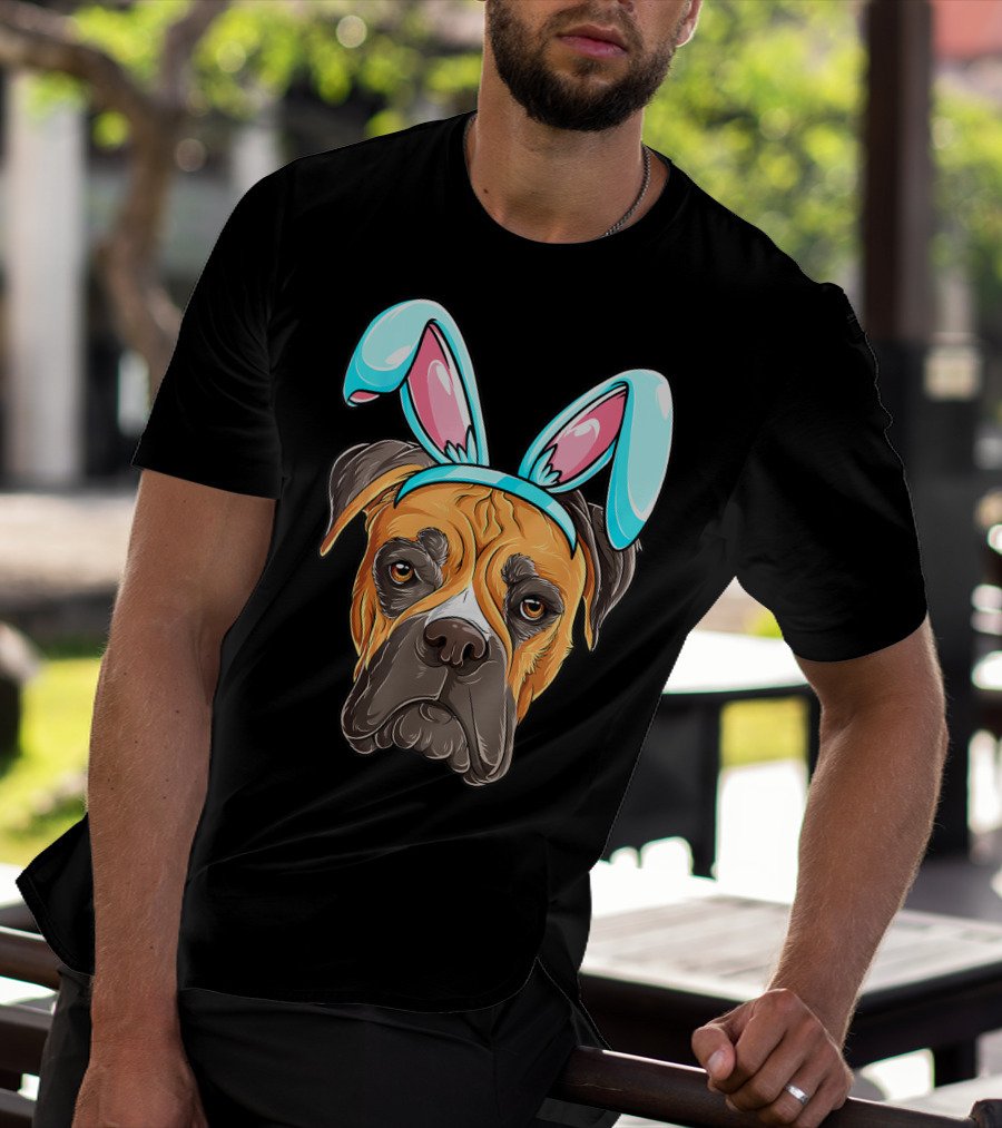 Easter Bunny Dog Boxer T-Shirt