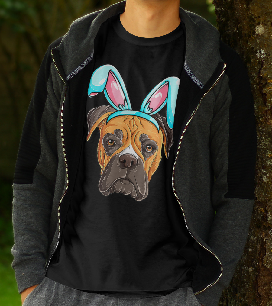 Easter Bunny Dog Boxer T-Shirt