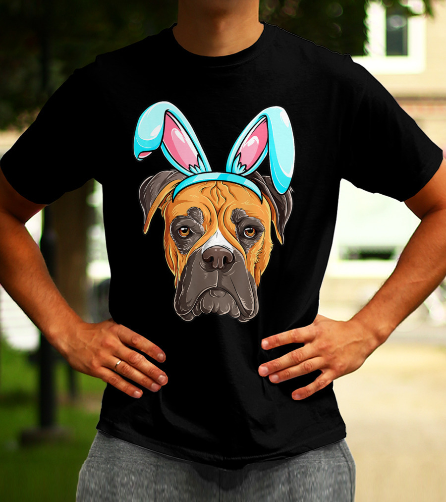 Easter Bunny Dog Boxer T-Shirt