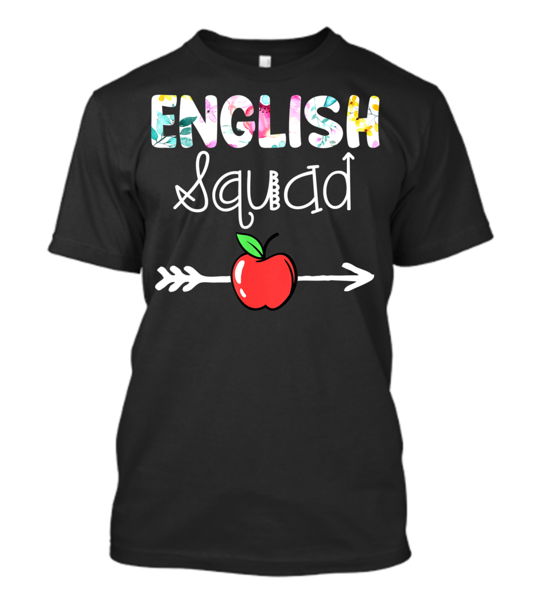English Squad First Day Back To School Apple Arrow T-Shirt