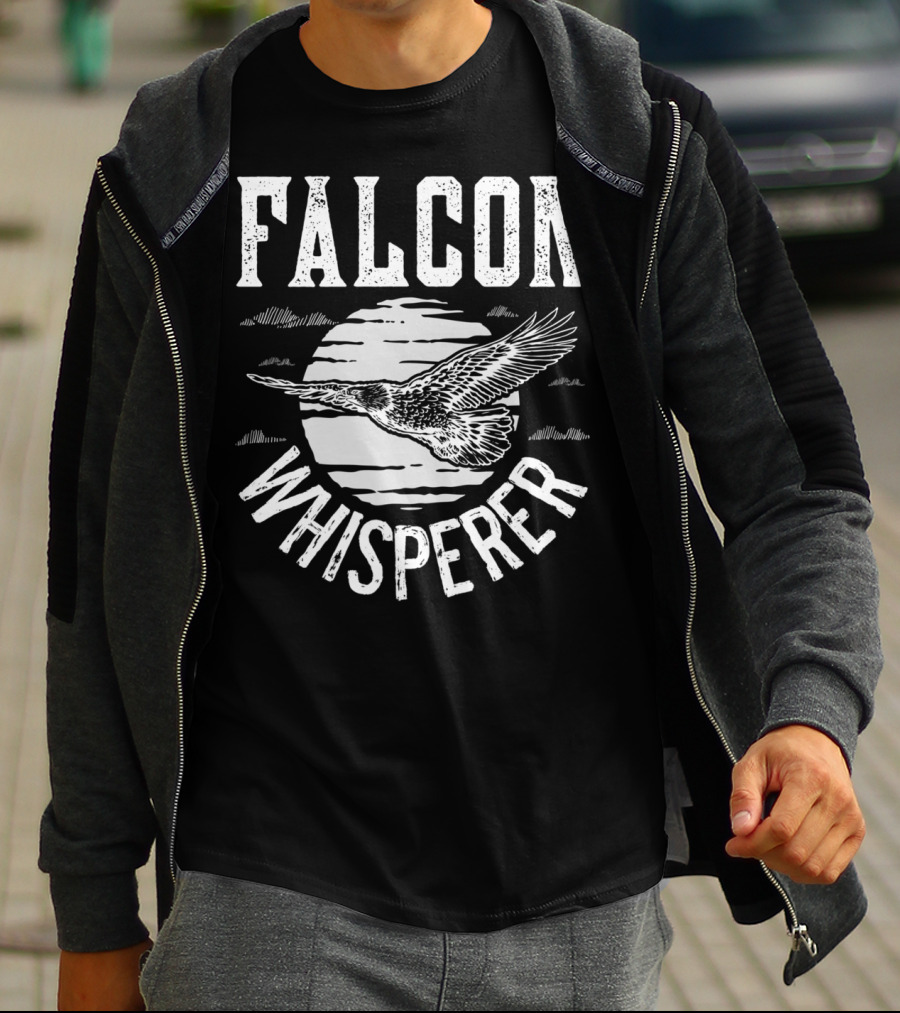 Falcon Whisperer Vintage Falconry Hunter Bird Flying T-Shirt