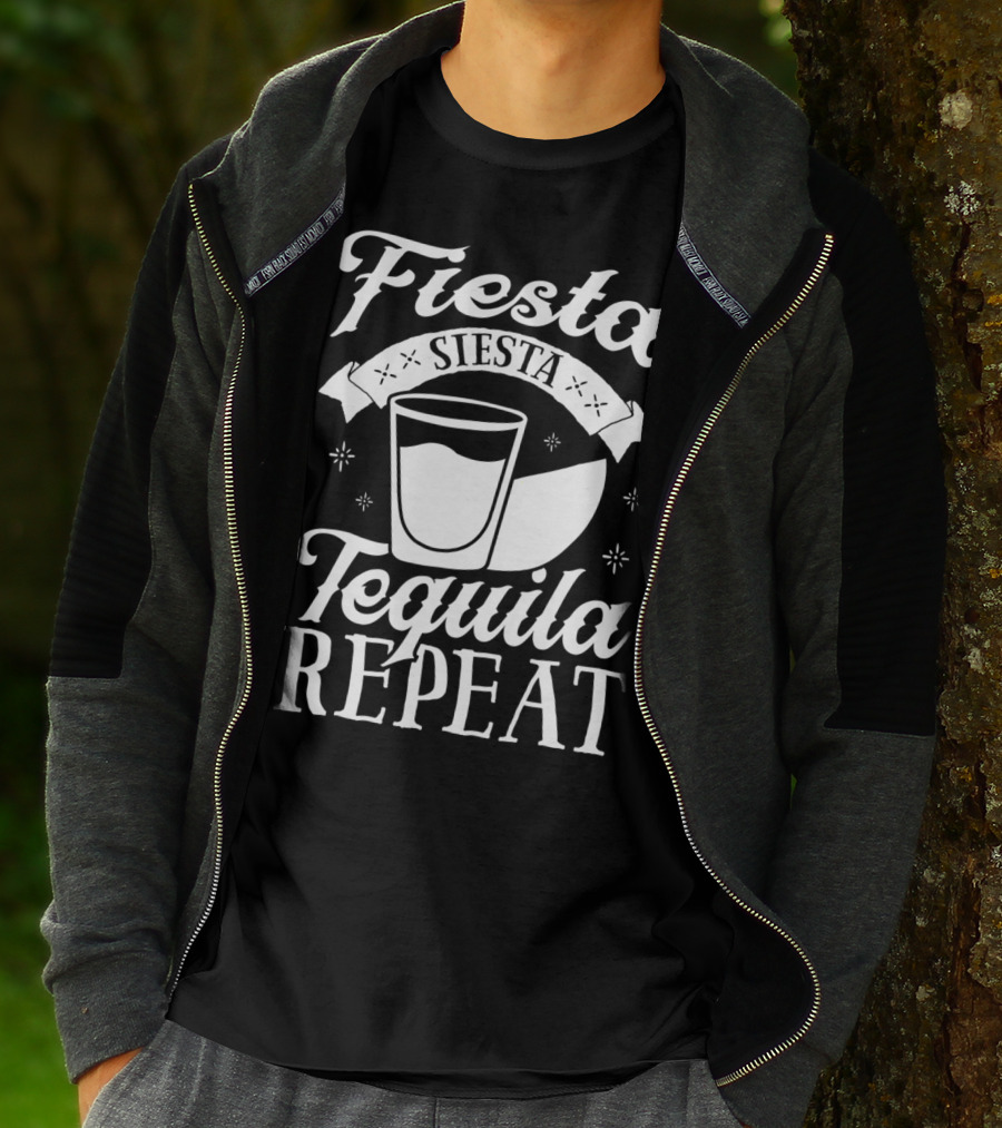 Fiesta Siesta Tequila Repeat Cinco De Mayo T-Shirt