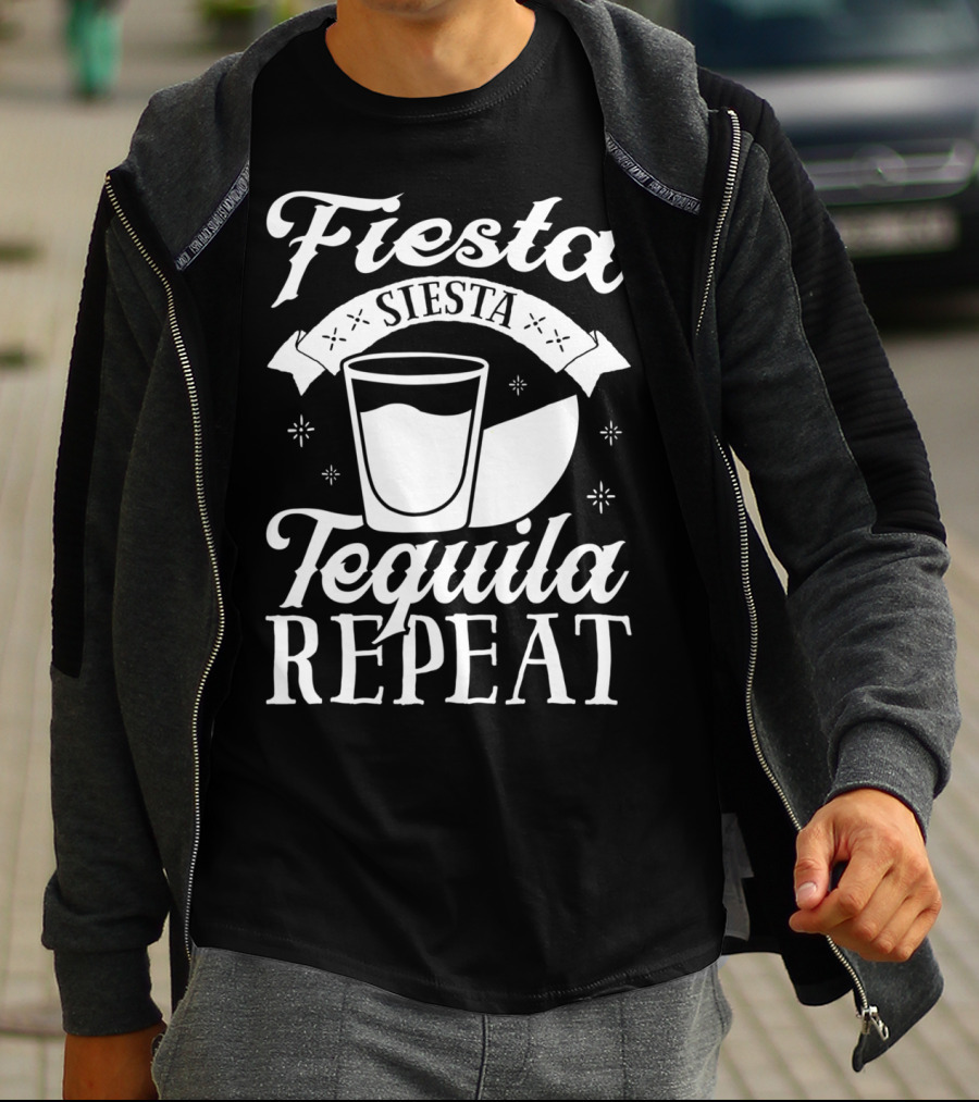 Fiesta Siesta Tequila Repeat Cinco De Mayo T-Shirt