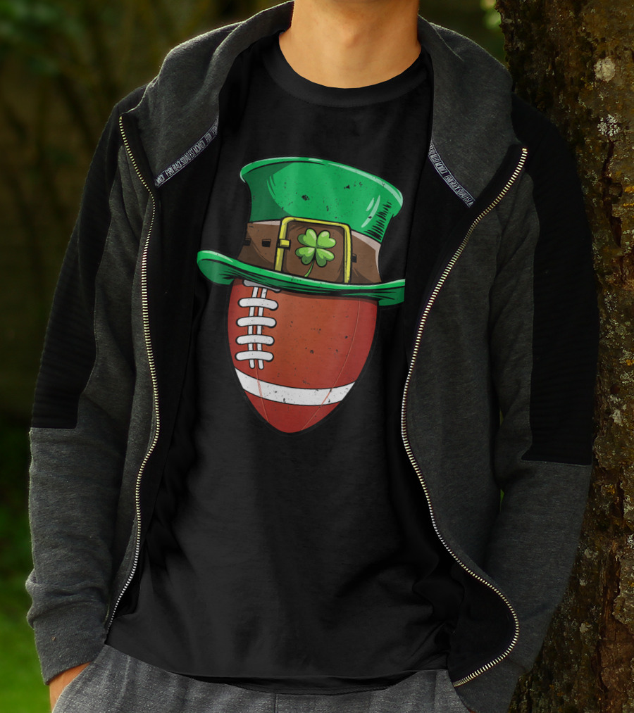 Football Leprechaun Hat St Patricks Day Boys T-Shirt