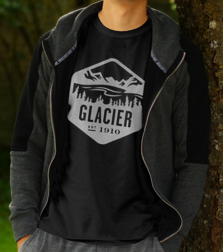 Glacier National Park Est 1910 Mountain Landscape T-Shirt