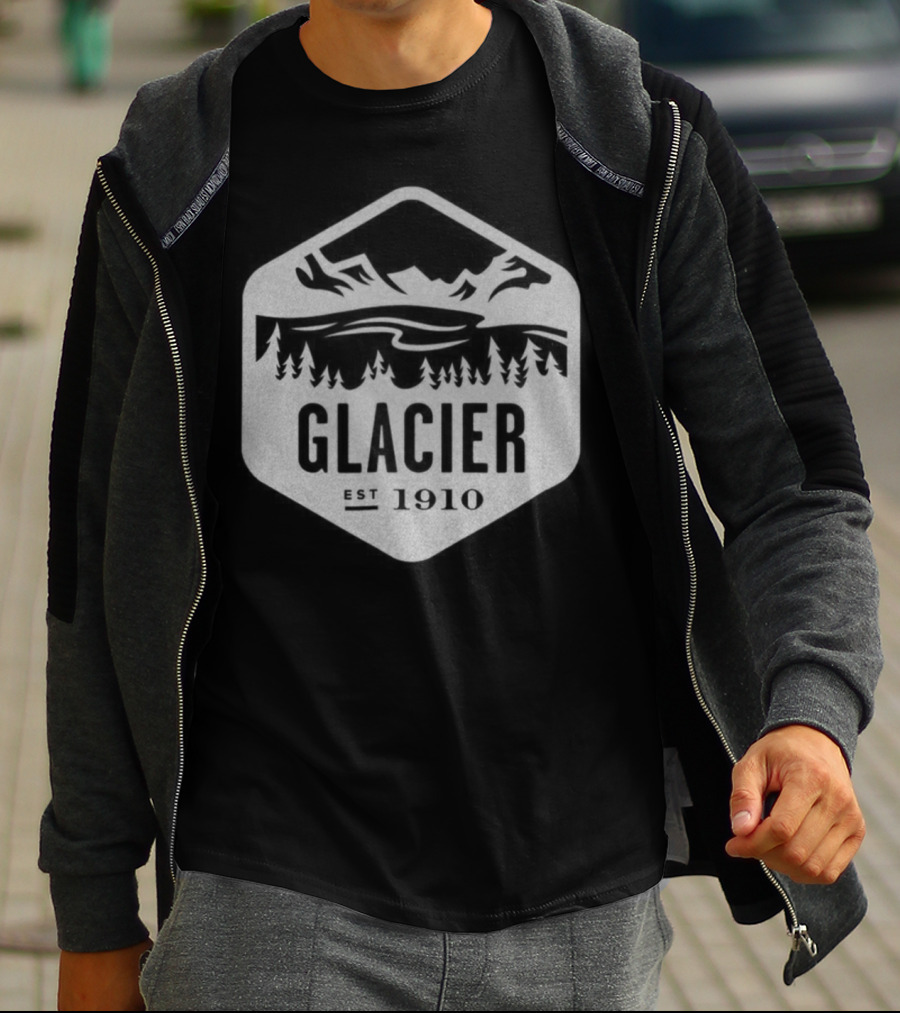 Glacier National Park Est 1910 Mountain Landscape T-Shirt