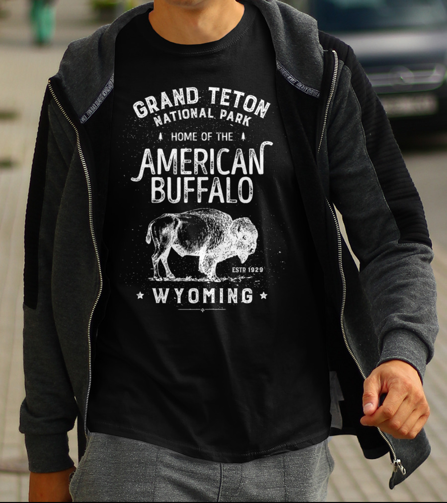 Grand Teton National Park Home Of The American Buffalo Wyoming Est 1929 T-Shirt