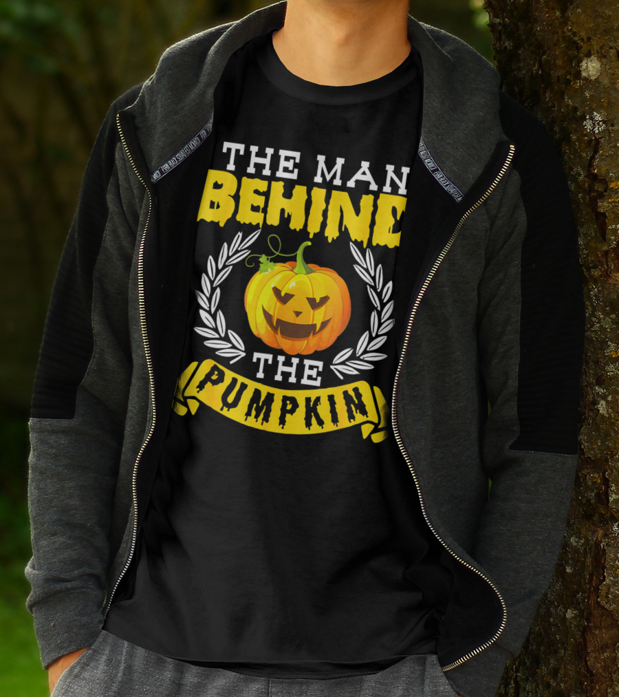 The Man Behind The Pumpkin Halloween Funny Party T-Shirt