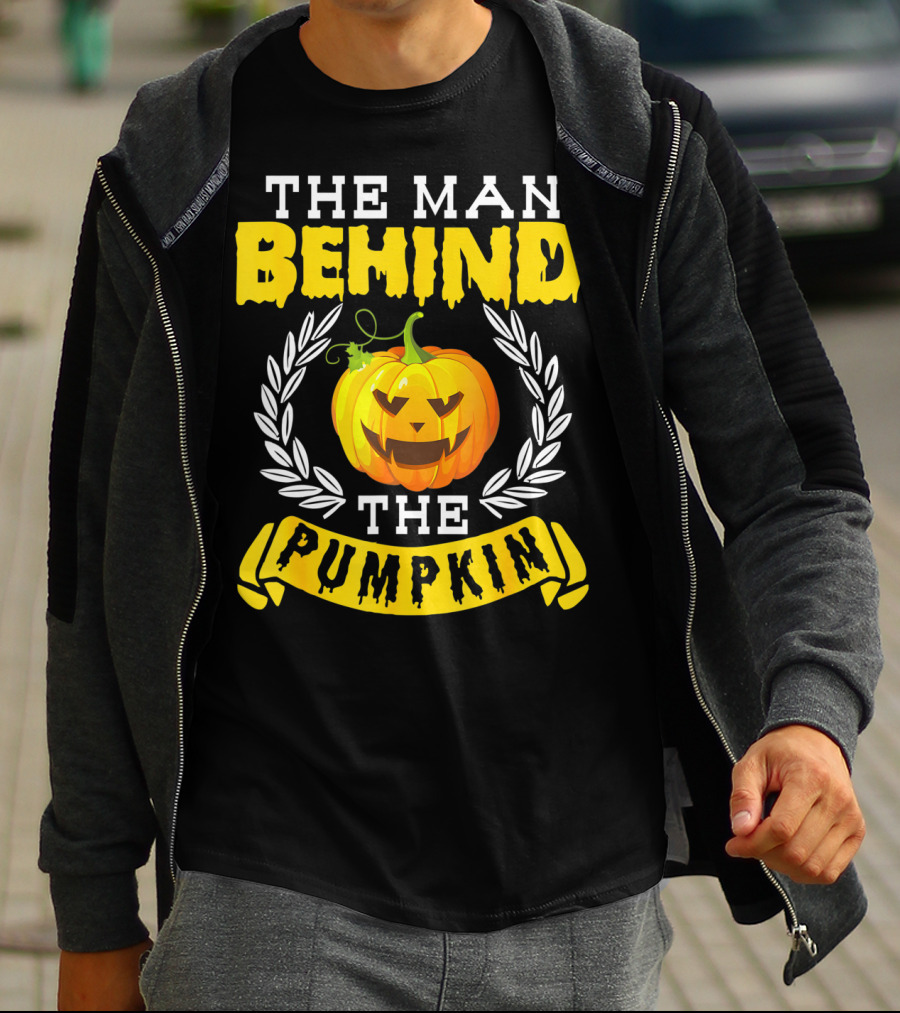 The Man Behind The Pumpkin Halloween Funny Party T-Shirt