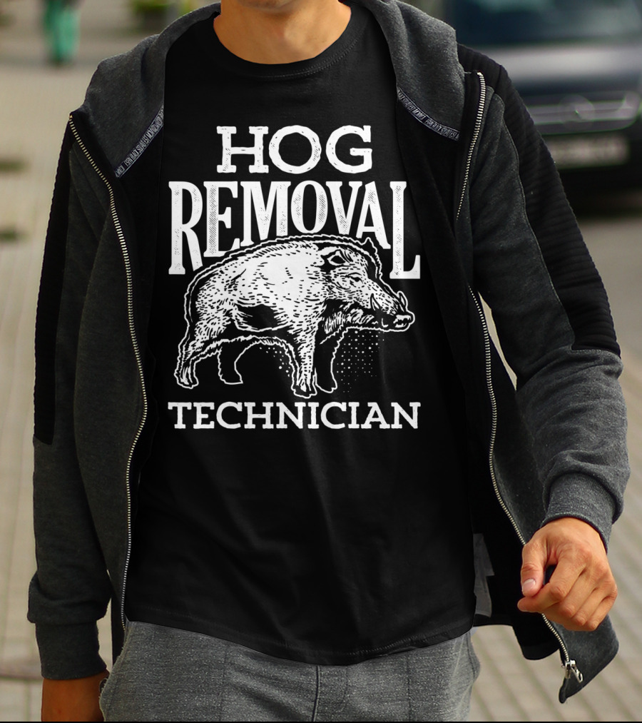 Hog Removal Technician Boar Hunting Vintage Pig T-Shirt