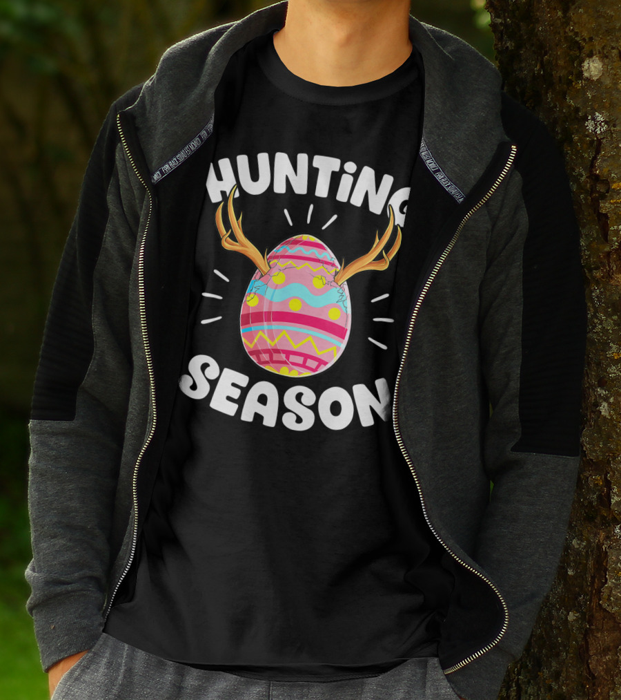 Hunting Season Easter Egg Antlers Women T-Shirt