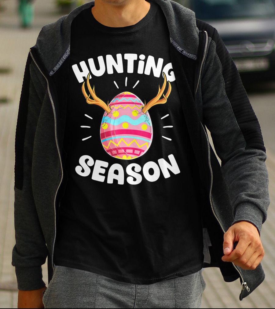 Hunting Season Easter Egg Antlers Women T-Shirt