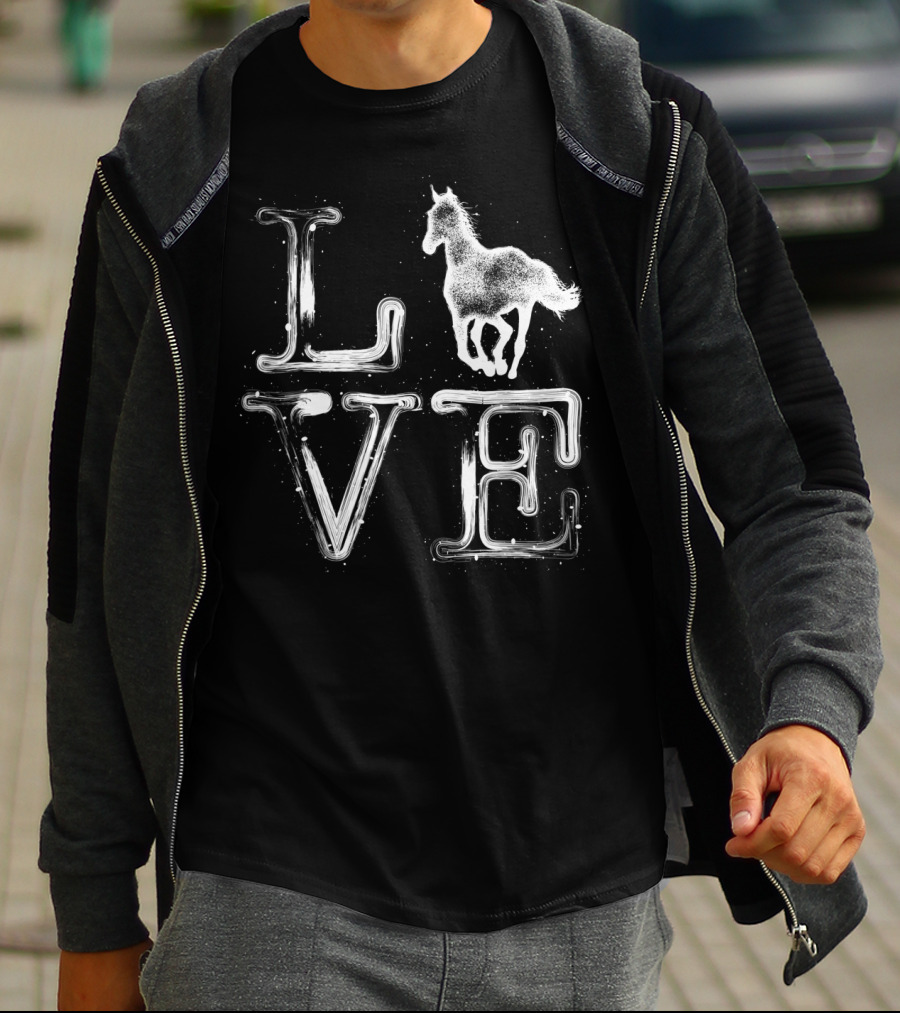 I Love Horses Girls Women Riding Racing T-Shirt