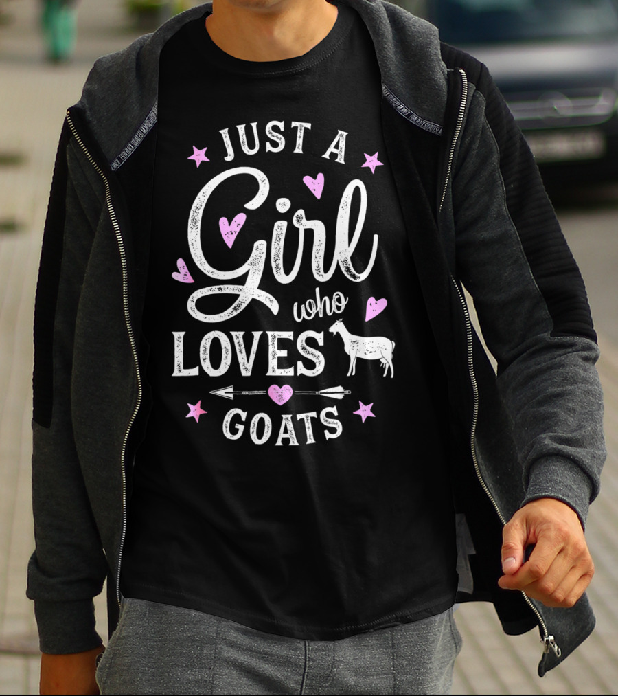 Just A Girl Who Loves Goats Farm Lover Girls T-Shirt