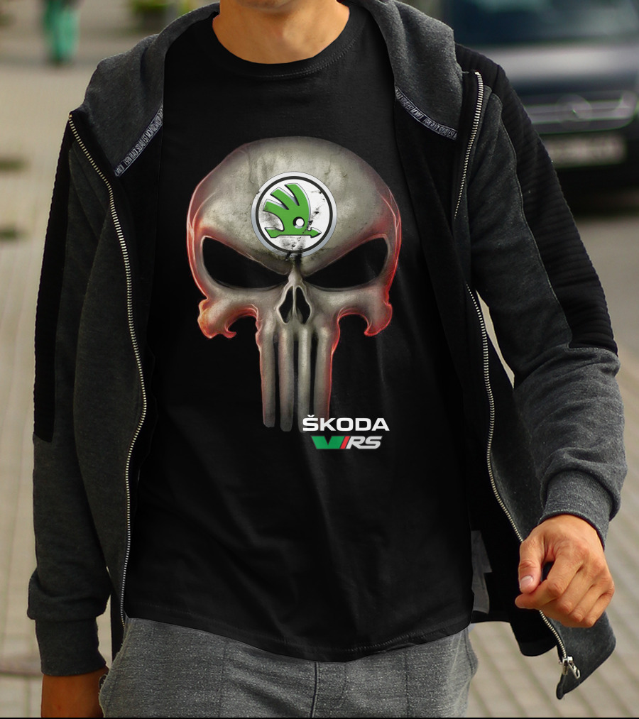 Škoda VRS Skull Punisher Emblem T-Shirt
