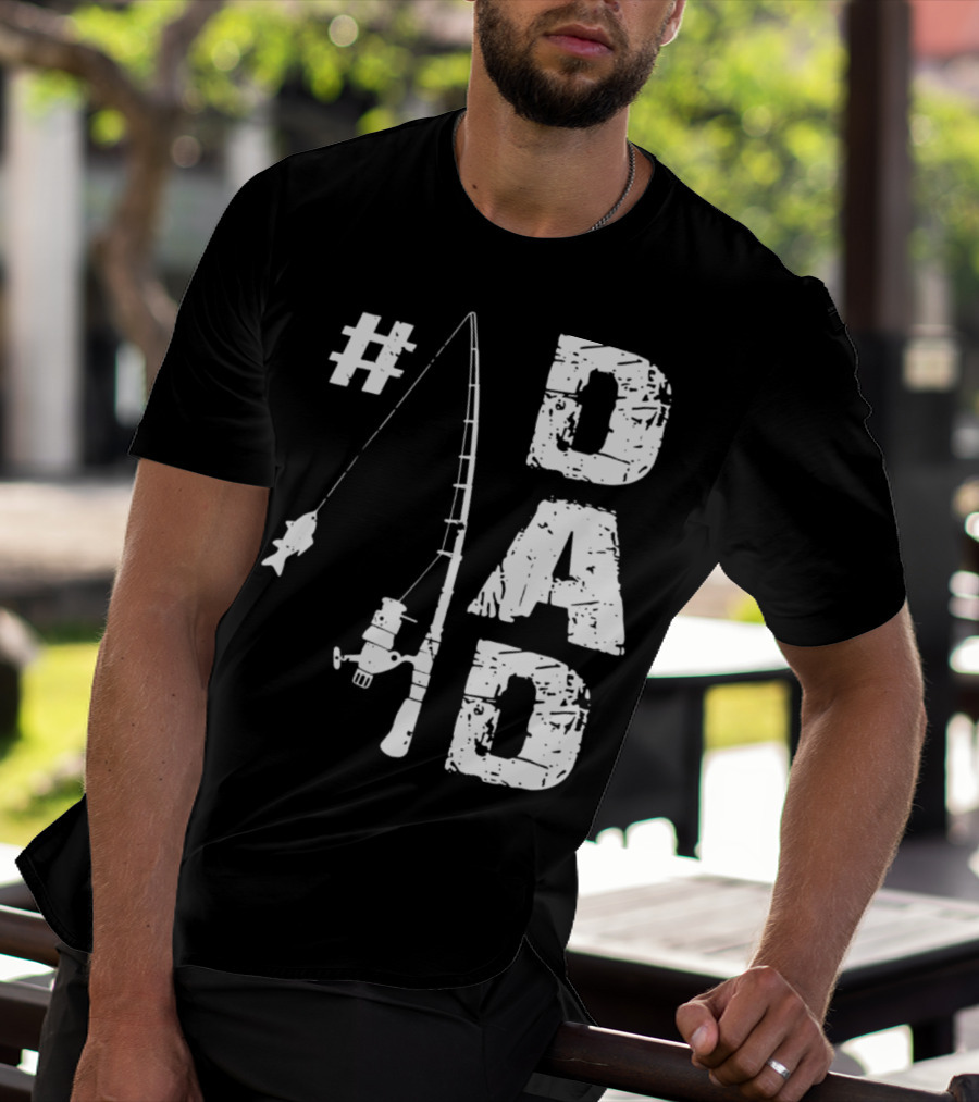 Dad Fishing Rod And Fish T-Shirt