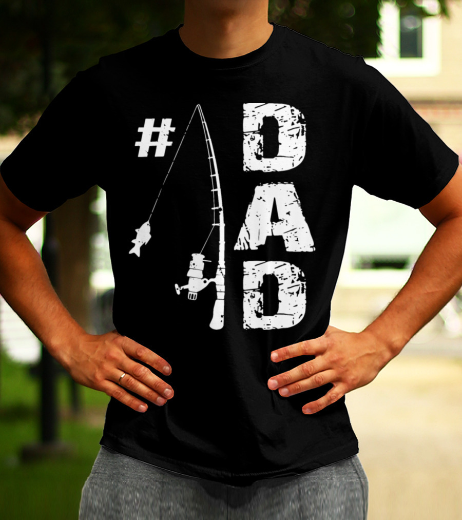 Dad Fishing Rod And Fish T-Shirt