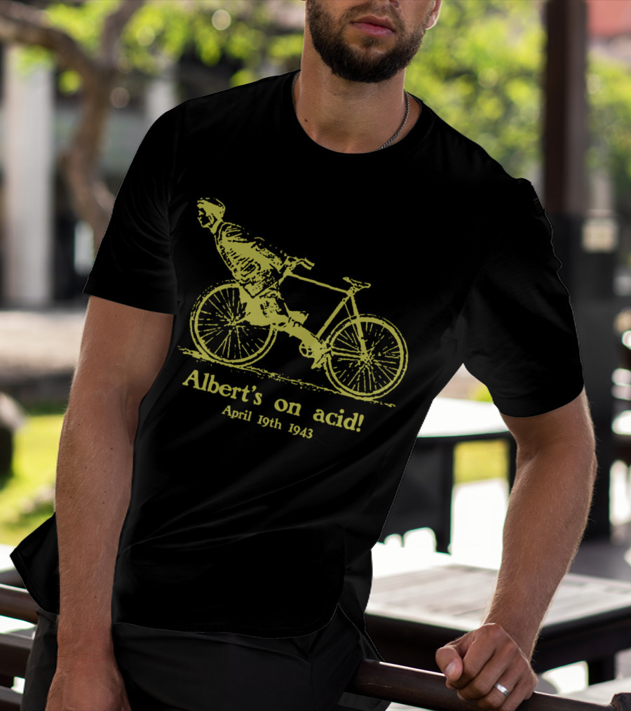 Albert's On Acid April 19th 1943 Bicycle Day Mellow Yellow T-Shirt