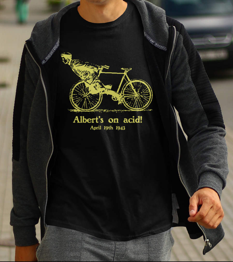 Albert's On Acid April 19th 1943 Bicycle Day Mellow Yellow T-Shirt