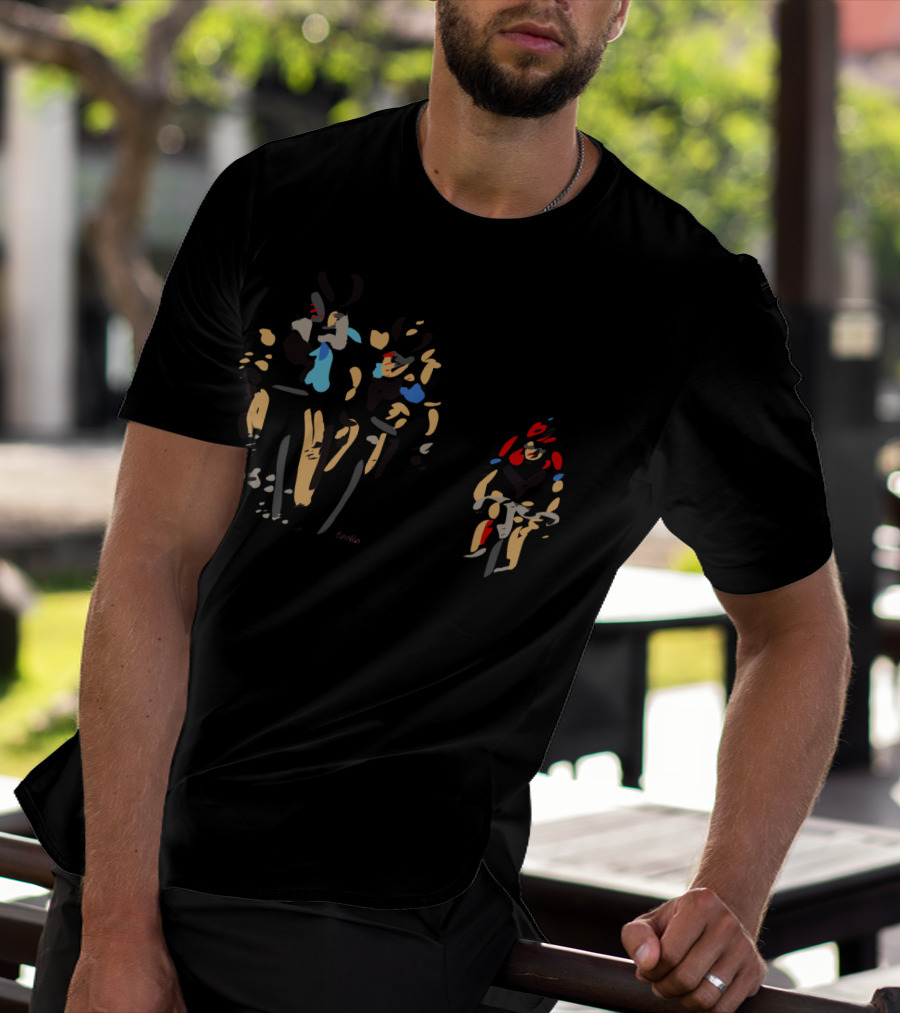 Bicycle Race Cyclists Abstract T-Shirt