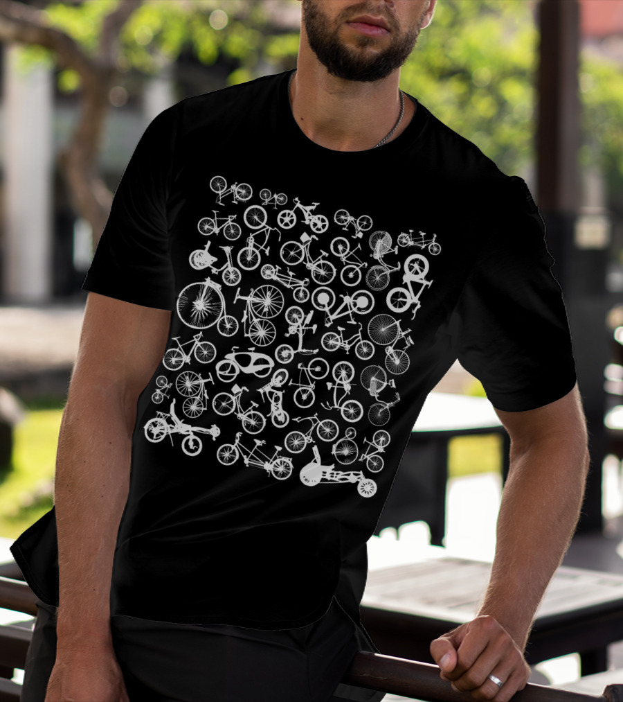Bike Bicycle Madness Multitude Of Bikes T-Shirt