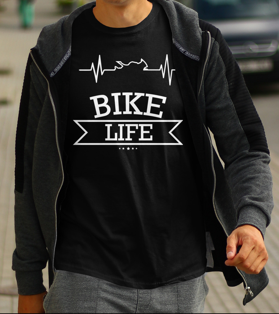 Bike Life Heartbeat Moto Adventure T-Shirt