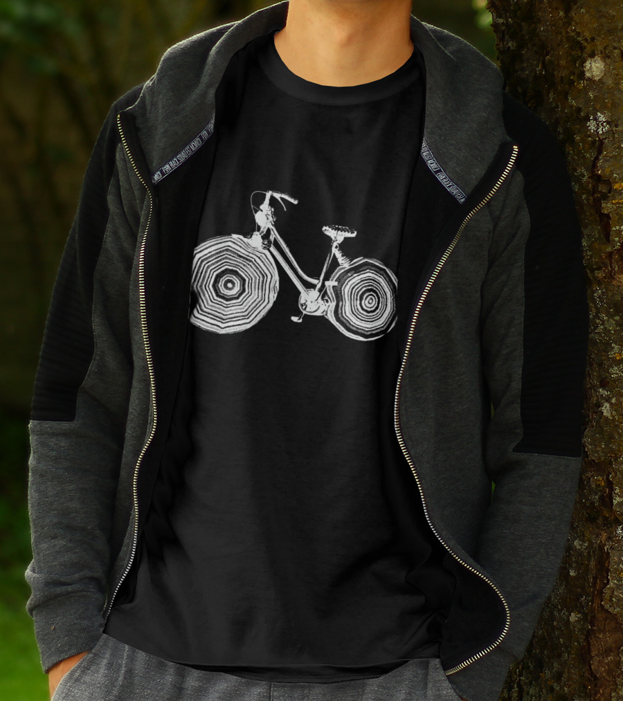 Bikeadelic Groovy Spiral Wheel Bicycle T-Shirt