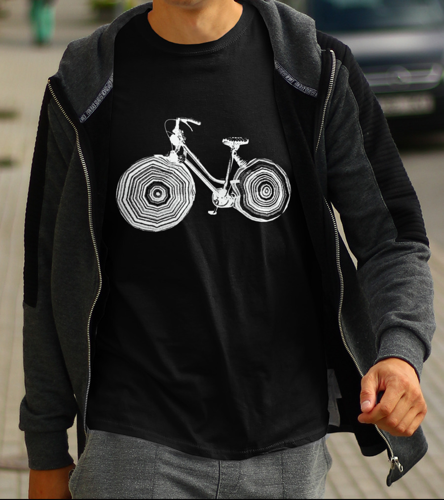 Bikeadelic Groovy Spiral Wheel Bicycle T-Shirt