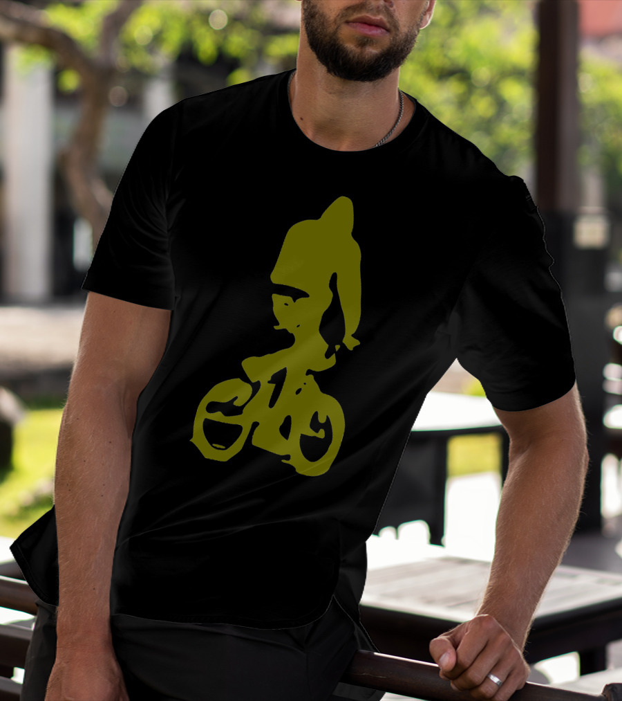 BMX Rider Silhouette In T-Shirt