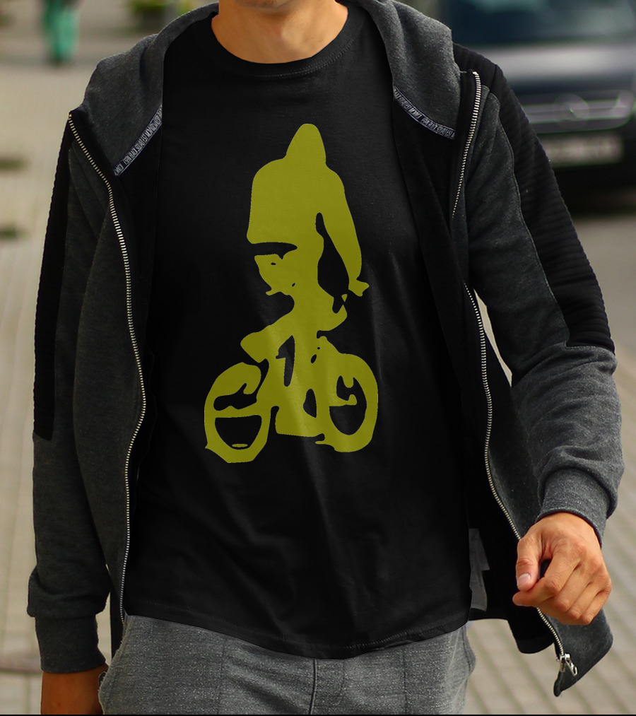 BMX Rider Silhouette In T-Shirt