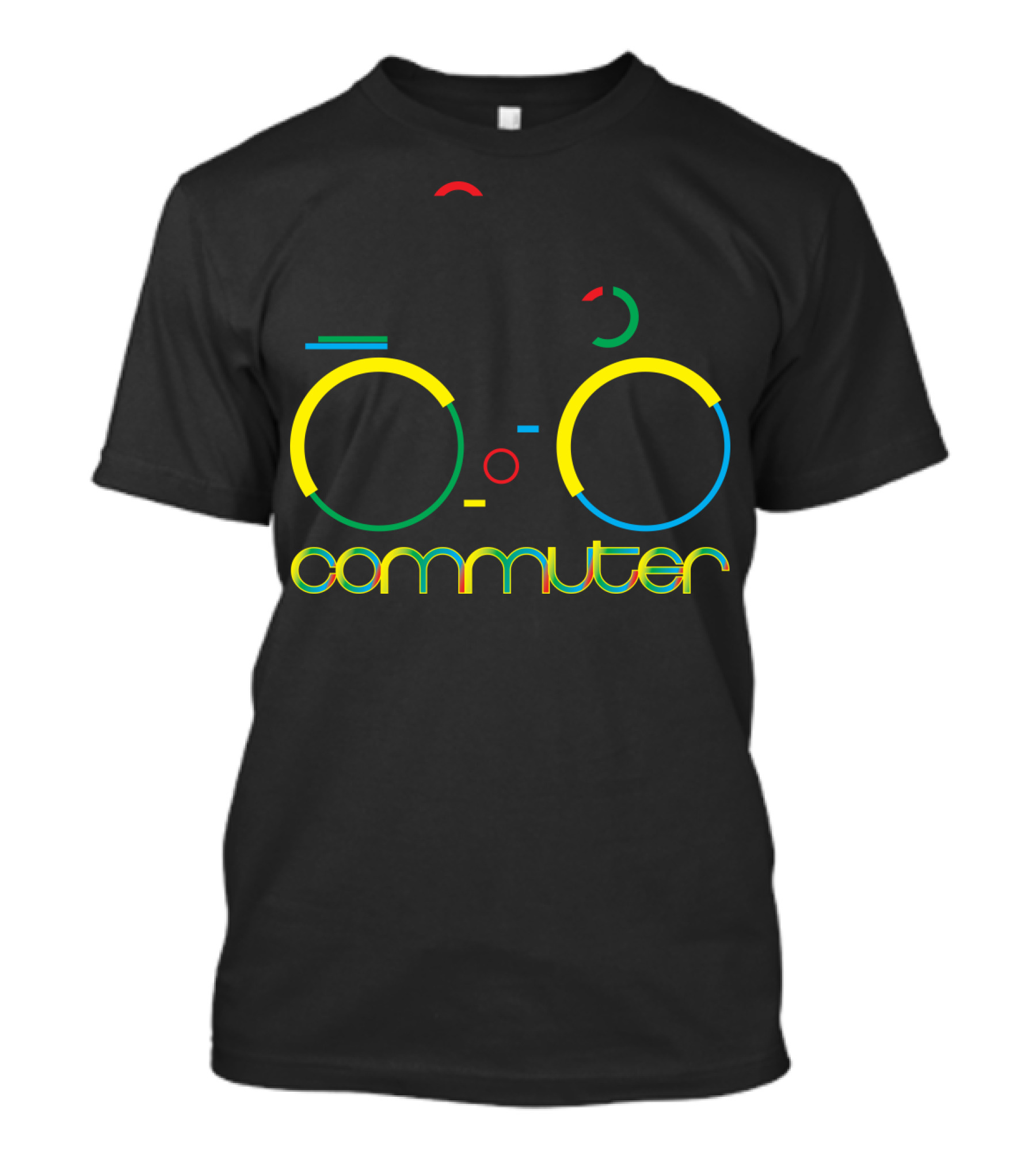 Commuter Bicycle Graphic Multicolor T-Shirt